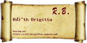 Róth Brigitta névjegykártya